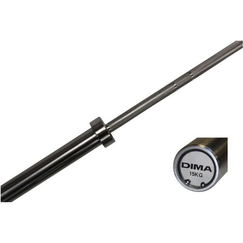 BARRE OLYMPIQUE DE MUSCULATION 15KG - CAPACITÉ 300KG - DIMASPORT