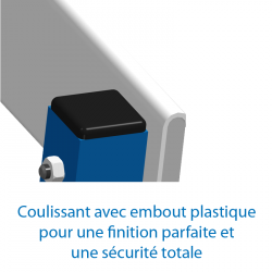 Haie internationale aluminium peinte