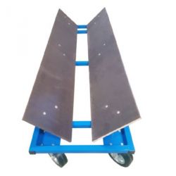 CHARIOT DE TRANSPORT POUR PISTE ENROULABLE SUR ROULETTE