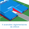 Matelas perche double entree international up & down monohousse 11.00 x 6.00 x 0.80/0.40m