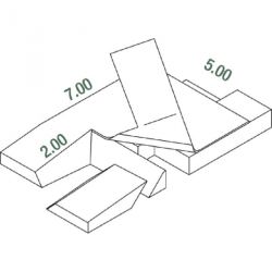 Matelas perche meeting monohousse7.00 x 5.00 x 0.80/0.50m