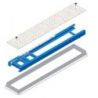 Rail a encastrer dans auge 1500x350mm avec chariot et couvercle - la paire