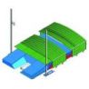 Garage sur roues fixes pour sautoir perche meeting7.85 x 5.60m