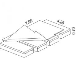 Matelas hauteur grand championnat monohousse confort plus 7.00 x 4.25/4.00 x 0.70m