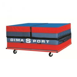 CHARIOT /  PLATEAU DE TRANSPORT SUR ROULETTE 200X200X10CM | DIMASPORT