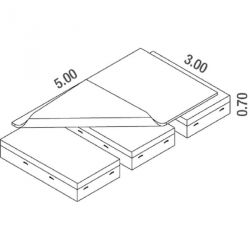 Matelas hauteur club ffa 5.00 x 3.00 x 0.70m