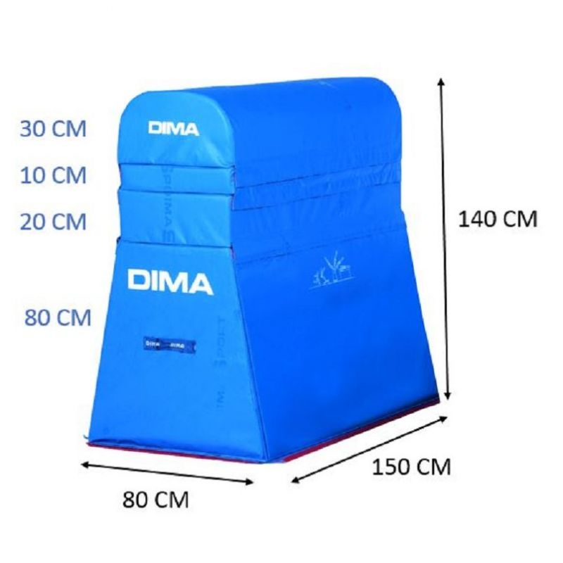 MAXI GYMNASTIC FOAM VAULTING HORSE 150x80x140cm - DIMASPORT