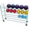 ÉTAGÈRE MOBILE A BALLONS ROUES PIVOTANTES 156X51X143CM | DIMASPORT