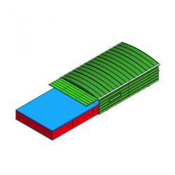 Garage sur roues fixes pour sautoir hauteur basic5.70x3.20m