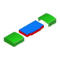 Garage sur roues fixes pour sautoir hauteur concept iii8.50 x 4.80m