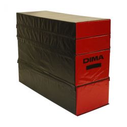 BLACK AND RED LEVEL PLATFORM FOAM MODULE 3 OR 4 STAGES - DIMASPORT