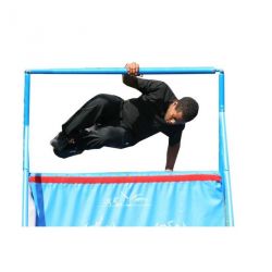 BARRE OBSTACLE PARKOUR 1M60 AVEC TIRANTS ET OPTION MODULE MOUSSE